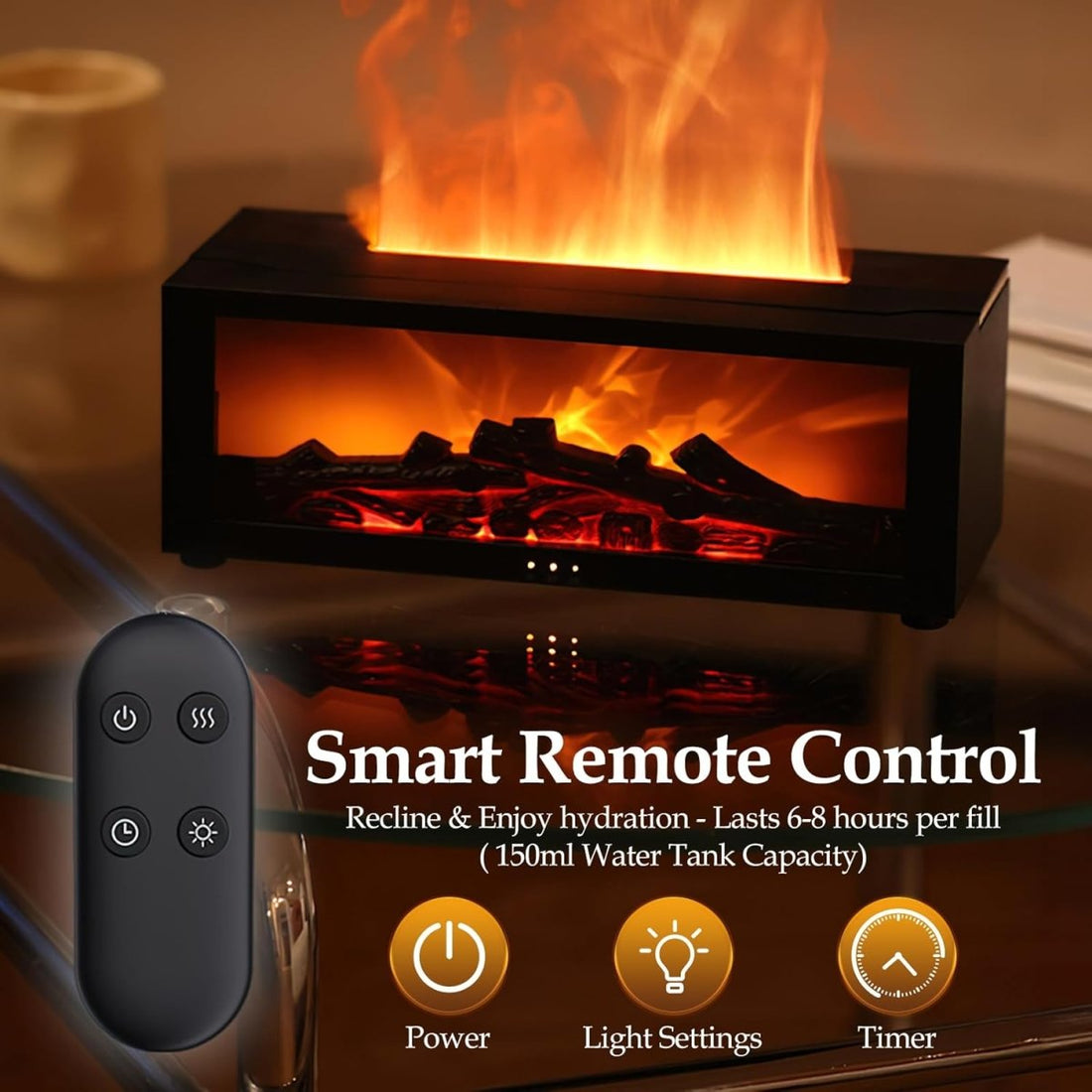 Flame Fireplace Aroma Diffuser - Crown Cart