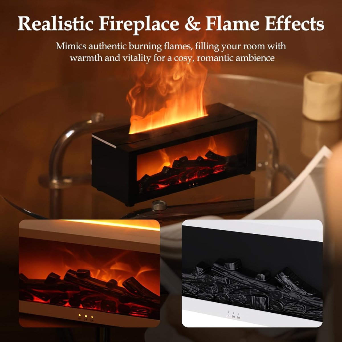 Flame Fireplace Aroma Diffuser - Crown Cart