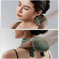 3D Shiatsu neck massager UAE providing soothing relief on a woman's neck and shoulders.