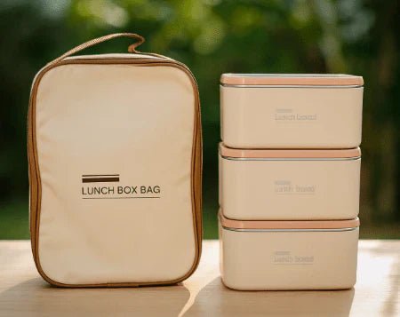 Lunch Box Set with Insulated Carry Bag - Crown Cart