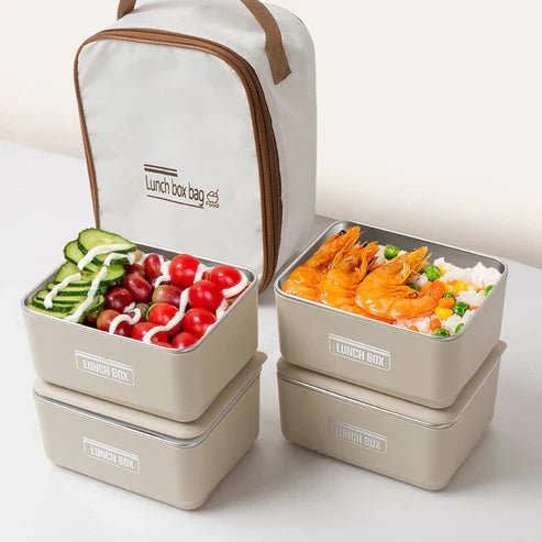 Lunch Box Set with Insulated Carry Bag - Crown Cart